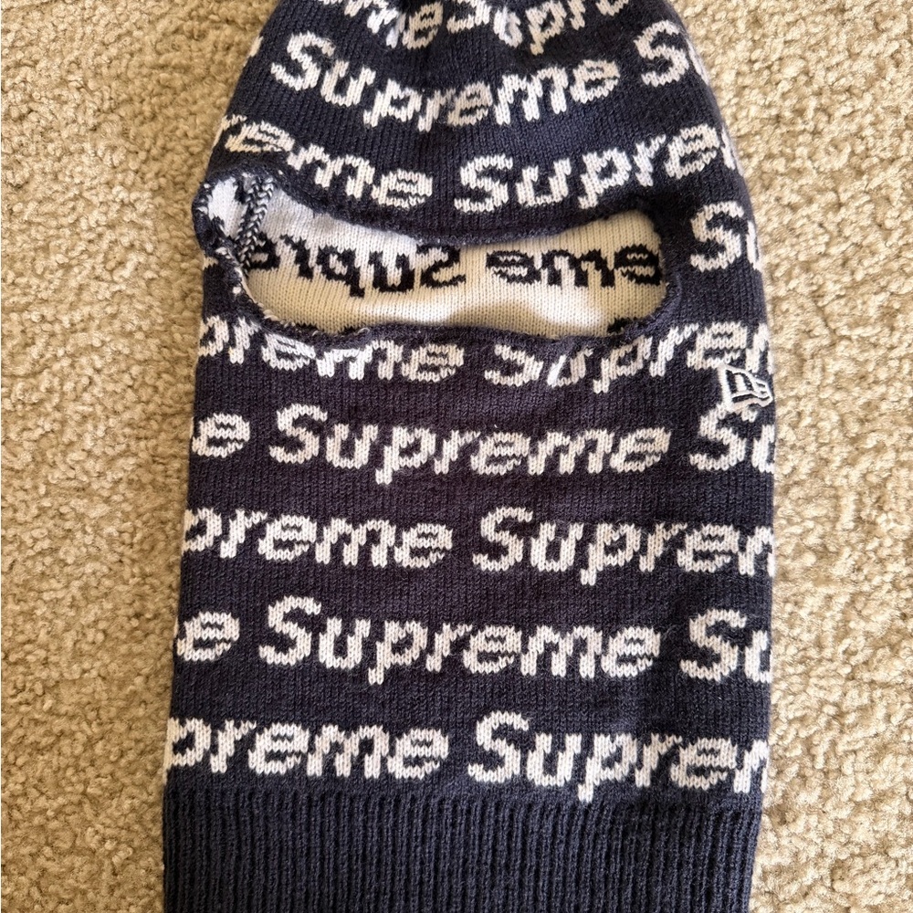 Supreme Black and White Logo Sweater
